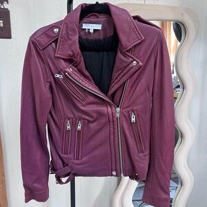 IRO Burgundy Leather Jacket